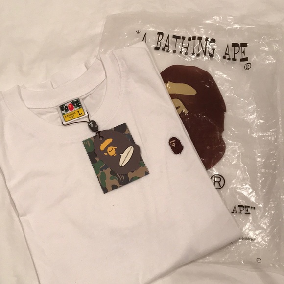Bape Other - A Bathing Ape Bape Embroidered White Tee